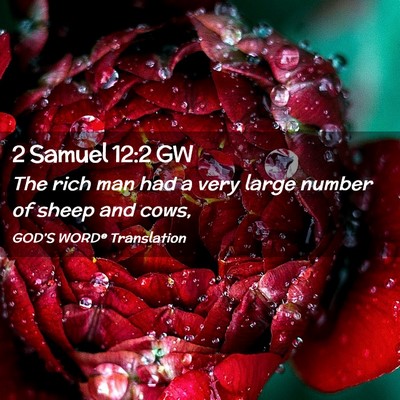 Picture 02 - 2 Samuel 12:2 GW - The rich man had a very large number of sheep and - Bible Verse Picture