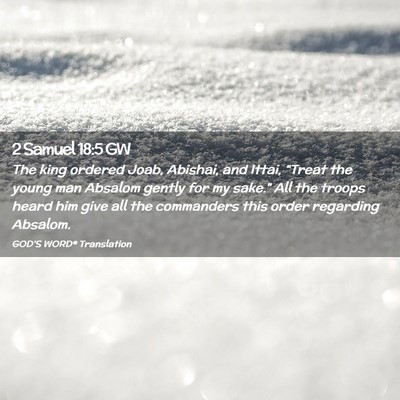 Picture 02 - 2 Samuel 18:5 GW - The king ordered Joab, Abishai, and Ittai, - Bible Verse Picture