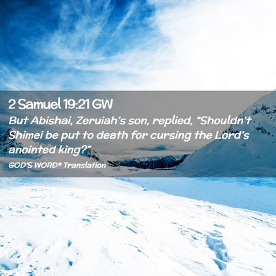 Picture 02 - 2 Samuel 19:21 GW - But Abishai, Zeruiah’s son, replied, - Bible Verse Picture