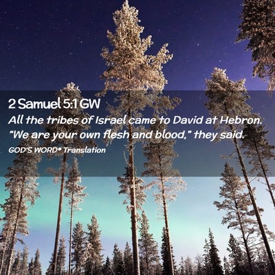 Picture 02 - 2 Samuel 5:1 GW - All the tribes of Israel came to David at Hebron. - Bible Verse Picture
