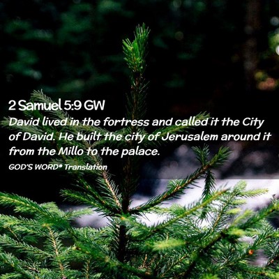 Picture 02 - 2 Samuel 5:9 GW - David lived in the fortress and called it the - Bible Verse Picture