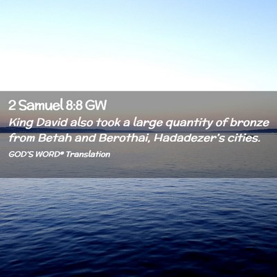Picture 02 - 2 Samuel 8:8 GW - King David also took a large quantity of bronze - Bible Verse Picture