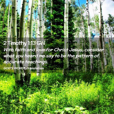 Picture 02 - 2 Timothy 1:13 GW - With faith and love for Christ Jesus, consider - Bible Verse Picture