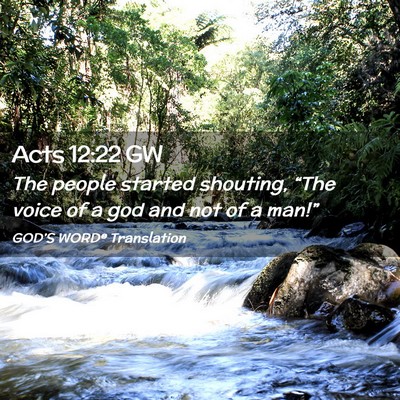 Picture 02 - Acts 12:22 GW - The people started shouting, “The voice of a - Bible Verse Picture