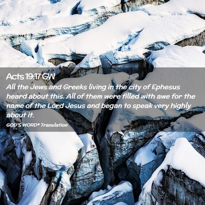 Picture 02 - Acts 19:17 GW - All the Jews and Greeks living in the city of - Bible Verse Picture