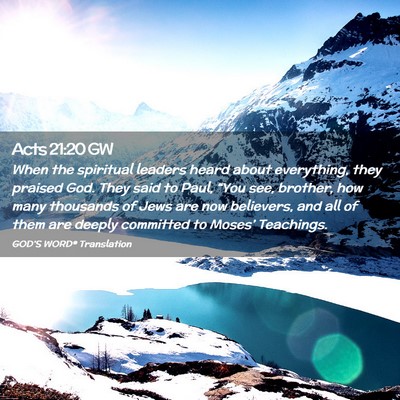 Picture 02 - Acts 21:20 GW - When the spiritual leaders heard about - Bible Verse Picture