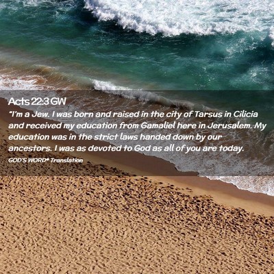 Picture 02 - Acts 22:3 GW - “I’m a Jew. I was born and raised in the city - Bible Verse Picture