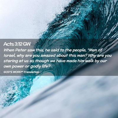 Picture 02 - Acts 3:12 GW - When Peter saw this, he said to the people, - Bible Verse Picture