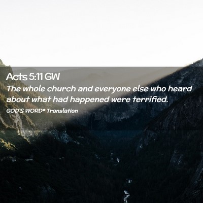 Picture 02 - Acts 5:11 GW - The whole church and everyone else who heard - Bible Verse Picture