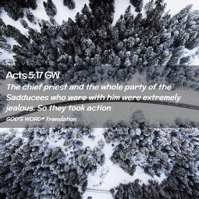 Picture 02 - Acts 5:17 GW - The chief priest and the whole party of the - Bible Verse Picture