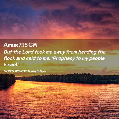 Picture 02 - Amos 7:15 GW - But the Lord took me away from herding the flock - Bible Verse Picture