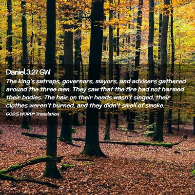 Picture 02 - Daniel 3:27 GW - The king’s satraps, governors, mayors, and - Bible Verse Picture