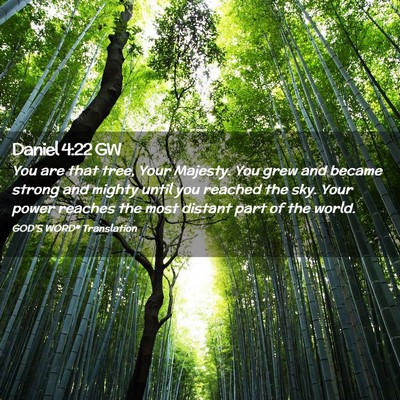 Picture 02 - Daniel 4:22 GW - You are that tree, Your Majesty. You grew and - Bible Verse Picture