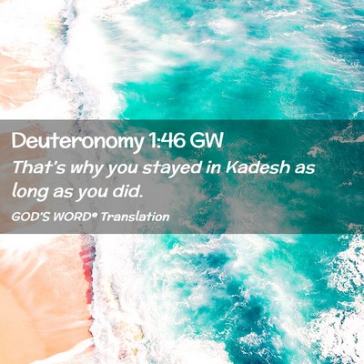 Picture 02 - Deuteronomy 1:46 GW - That’s why you stayed in Kadesh as long as you - Bible Verse Picture
