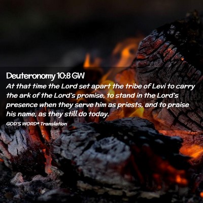 Picture 02 - Deuteronomy 10:8 GW - At that time the Lord set apart the tribe of Levi - Bible Verse Picture