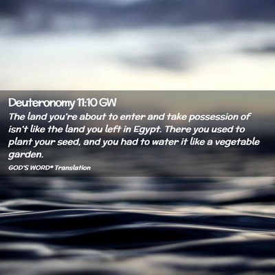 Picture 02 - Deuteronomy 11:10 GW - The land you’re about to enter and take - Bible Verse Picture