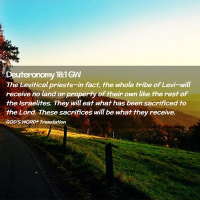 Picture 02 - Deuteronomy 18:1 GW - The Levitical priests—in fact, the whole tribe - Bible Verse Picture