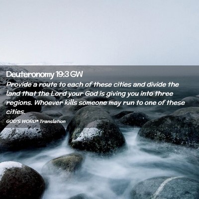Picture 02 - Deuteronomy 19:3 GW - Provide a route to each of these cities and - Bible Verse Picture