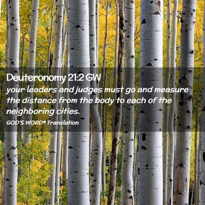 Picture 02 - Deuteronomy 21:2 GW - your leaders and judges must go and measure the - Bible Verse Picture