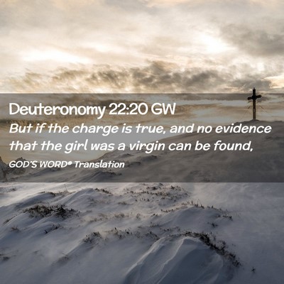 Picture 02 - Deuteronomy 22:20 GW - But if the charge is true, and no evidence that - Bible Verse Picture