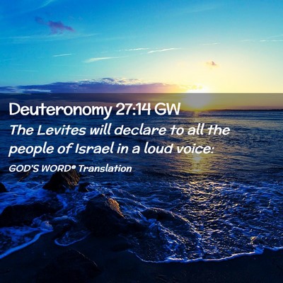 Picture 02 - Deuteronomy 27:14 GW - The Levites will declare to all the people of - Bible Verse Picture