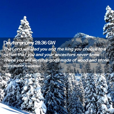 Picture 02 - Deuteronomy 28:36 GW - The Lord will lead you and the king you choose to - Bible Verse Picture