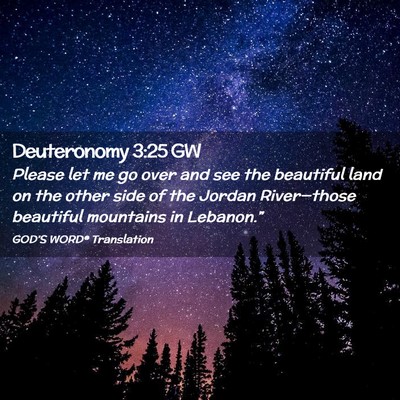 Picture 02 - Deuteronomy 3:25 GW - Please let me go over and see the beautiful land - Bible Verse Picture