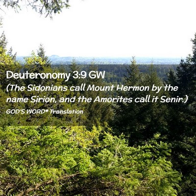 Picture 02 - Deuteronomy 3:9 GW - (The Sidonians call Mount Hermon by the name - Bible Verse Picture