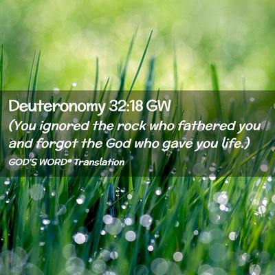 Picture 02 - Deuteronomy 32:18 GW - (You ignored the rock who fathered you and forgot - Bible Verse Picture