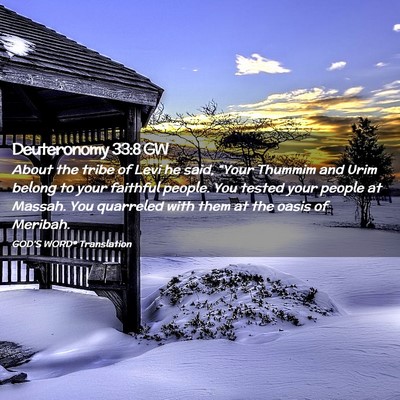 Picture 02 - Deuteronomy 33:8 GW - About the tribe of Levi he said, “Your Thummim - Bible Verse Picture