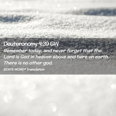 Picture 02 - Deuteronomy 4:39 GW - Remember today, and never forget that the Lord is - Bible Verse Picture