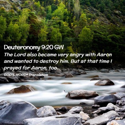 Picture 02 - Deuteronomy 9:20 GW - The Lord also became very angry with Aaron and - Bible Verse Picture