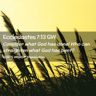 Picture 02 - Ecclesiastes 7:13 GW - Consider what God has done! Who can straighten - Bible Verse Picture