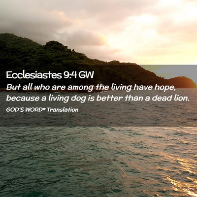 Picture 02 - Ecclesiastes 9:4 GW - But all who are among the living have hope, - Bible Verse Picture