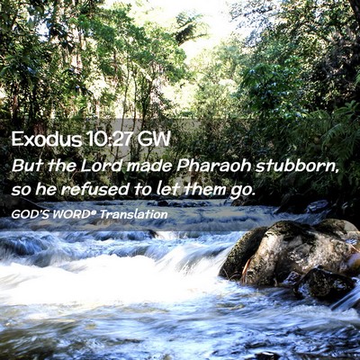 Picture 02 - Exodus 10:27 GW - But the Lord made Pharaoh stubborn, so he refused - Bible Verse Picture
