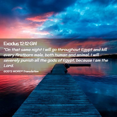 Picture 02 - Exodus 12:12 GW - “On that same night I will go throughout Egypt - Bible Verse Picture