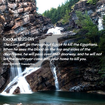 Picture 02 - Exodus 12:23 GW - The Lord will go throughout Egypt to kill the - Bible Verse Picture