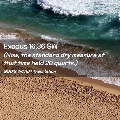 Picture 02 - Exodus 16:36 GW - (Now, the standard dry measure at that time held - Bible Verse Picture