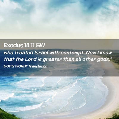 Picture 02 - Exodus 18:11 GW - who treated Israel with contempt. Now I know that - Bible Verse Picture