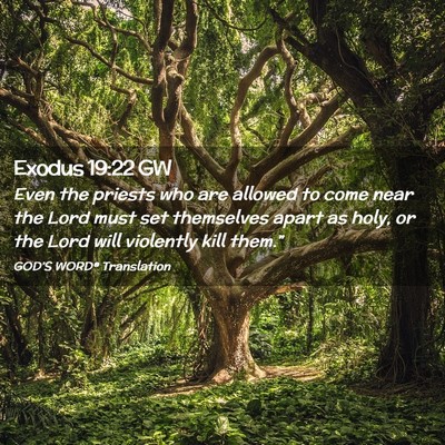 Picture 02 - Exodus 19:22 GW - Even the priests who are allowed to come near the - Bible Verse Picture