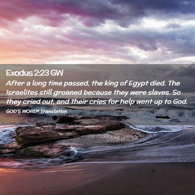 Picture 02 - Exodus 2:23 GW - After a long time passed, the king of Egypt died. - Bible Verse Picture