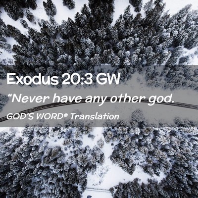 Picture 02 - Exodus 20:3 GW - “Never have any other - Bible Verse Picture