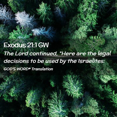 Picture 02 - Exodus 21:1 GW - The Lord continued, “Here are the legal - Bible Verse Picture