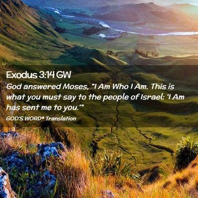 Picture 02 - Exodus 3:14 GW - God answered Moses, “I Am Who I Am. This is - Bible Verse Picture
