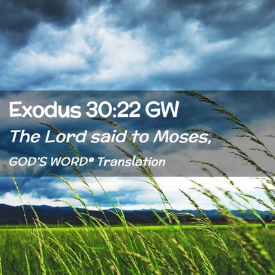 Picture 02 - Exodus 30:22 GW - The Lord said to - Bible Verse Picture