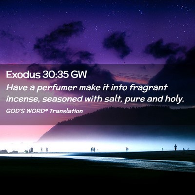 Picture 02 - Exodus 30:35 GW - Have a perfumer make it into fragrant incense, - Bible Verse Picture