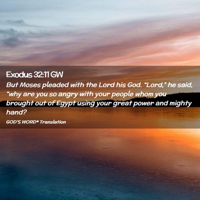 Picture 02 - Exodus 32:11 GW - But Moses pleaded with the Lord his God. - Bible Verse Picture