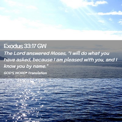 Picture 02 - Exodus 33:17 GW - The Lord answered Moses, “I will do what you - Bible Verse Picture