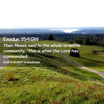 Picture 02 - Exodus 35:4 GW - Then Moses said to the whole Israelite community, - Bible Verse Picture