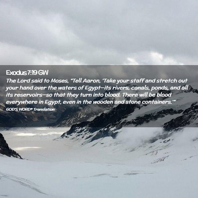 Picture 02 - Exodus 7:19 GW - The Lord said to Moses, “Tell Aaron, ‘Take - Bible Verse Picture
